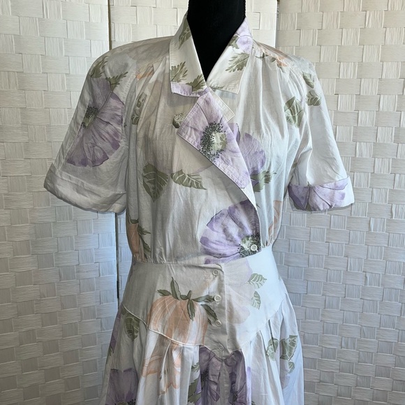 Vintage Carol Anderson Women’s Pastel Floral Button Front Midi Dress Size 13 - Picture 8 of 14